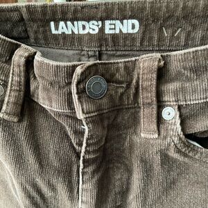 Lands' End Brown Corduroy Jeans high rise straight leg